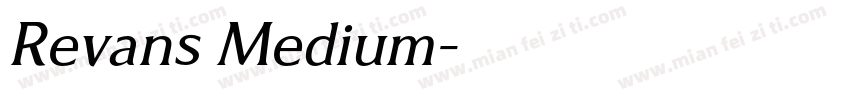 Revans Medium字体转换